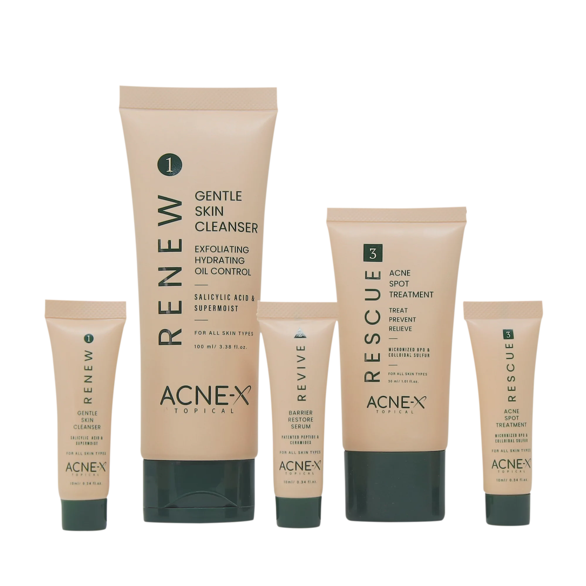 Gentle Skin Cleanser, Acne Spot Treatment and Mini X-Kit